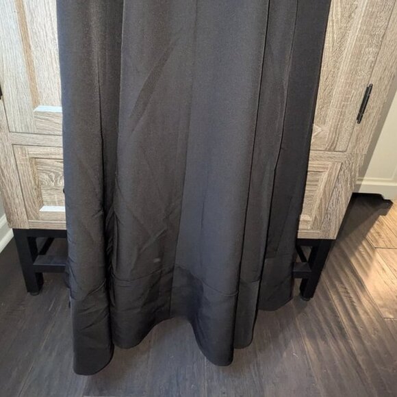 JJ's House A-line Scoop Asymmetrical Stretch Crepe Fancy Evening Dress Ruffle - Picture 10 of 10